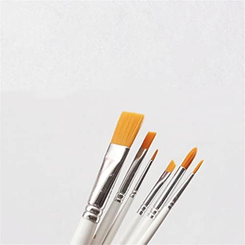 LUKEO 6 Adet boya fırçası Seti Naylon Saç Akrilik Suluboya Yağ Fırçaları Okul Sanat Malzemeleri için Boya Fırçası