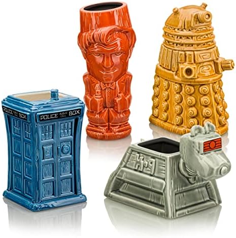 Geeki Tikis Doktor Kim 4'lü Set / Onbirinci Doktor, Tardıs, Dalek ve K-9