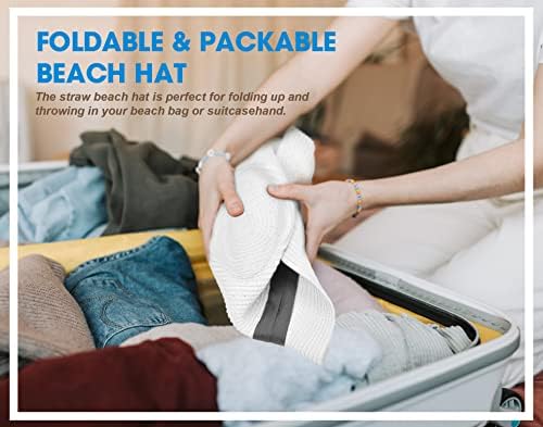 Hasır fötr Şapka Kısa Ağızlı Paketlenebilir Roll Up Fötr Şapka Klasik Ayarlanabilir Panama Yaz Plaj güneş şapkası