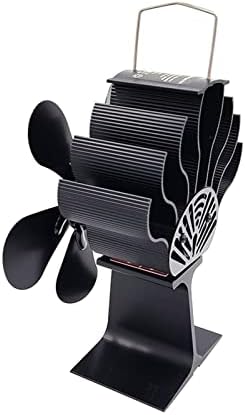 XFADR SRLİWHİTE Siyah Şömine 5 Bıçaklar İsı Powered Soba Fan Günlük Ahşap Brülör Sessiz Ev Şömine Fan Verimli İsı