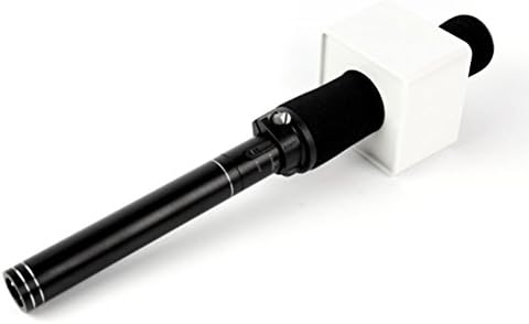 Tinksky Taşınabilir ABS Enjeksiyon Kalıplama Kare Küp Şekilli Röportaj Mic Mikrofon Bayrak İstasyonu Logosu (Beyaz)
