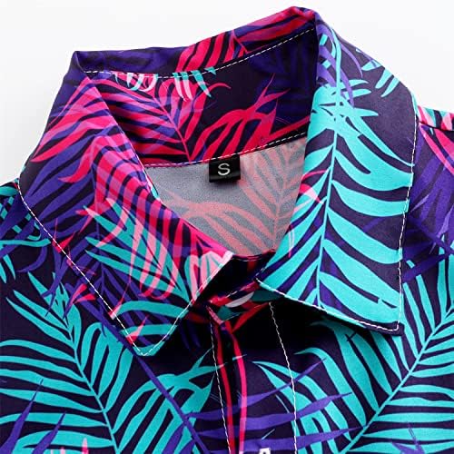 KYKU Funky havai gömleği Erkekler için Palm Beach Gömlek Tropikal Tatil Gömlek