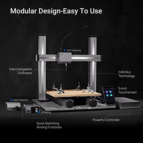 Resmi Snapmaker 3D Yazıcı, 3D Baskı ile Yükseltilmiş 3'ü 1 Arada Metal 3D Yazıcı Lazer Gravür CNC Oyma, Geniş Çalışma