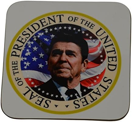 Ronald Reagan İçecek bardak altlığı takımı Hediye Başkanlık Mühür GOP Muhafazakar Cumhuriyetçi Gipper Ev Mutfak Bar