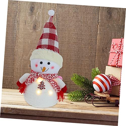 BESPORTBLE 1 adet Aydınlık LED Kardan Adam Noel Masa Centerpiece Kardan Adam masa lambaları Noel Masa Dekorasyon Doğuş
