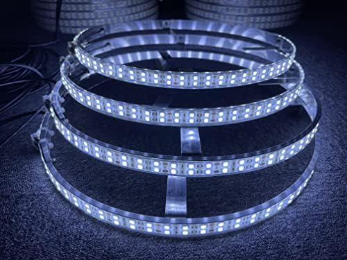 1 ADET 4Ft saf beyaz çift sıralı LED şerit ışık için 15.5 tekerlek ışığı halka içermez