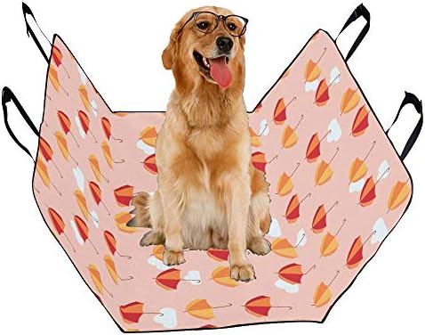 ENEVOTX Köpek Koltuğu Kapağı Özel Kancalı Şemsiye El-Boyalı Tasarım Baskı Köpekler için Araba Koltuğu Kapakları 100