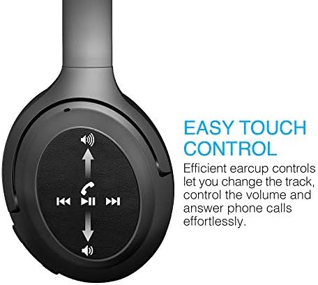 Brookstone AirPhones Pro Wireless Over Ear Headphones, Aktif Gürültü Önleyici TWS Bluetooth Kulaklıklar, 30 Saat Çalma