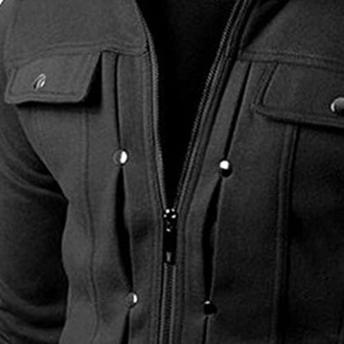 Erkek Rahat Kış Askeri Ceket Tam Zip Hafif Açık Ordu Ceketler Standı Yaka Ceket Çok Cepli