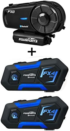 10 $ tasarruf edin 1 Paket FX8 + 2 Paket FX4 Motosiklet Bluetooth Kulaklık 4-8 Biniciye Kadar FM'Lİ Kask İnterkom