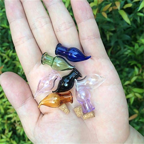 TAİ DİAN Mix 7 Renkler Mini Cam Şişeler Biber Şekli Sevimli mantarlı şişeler Küçük Şişeler Hediye Küçük Kavanoz Şişeleri