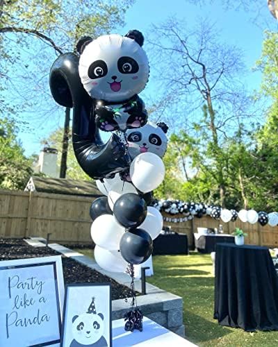2 Adet Panda Büyük Mylar Folyo Balonlar Jungle Safari Hayvanlar Tema Doğum Günü Partisi Süslemeleri Çocuklar Hediye