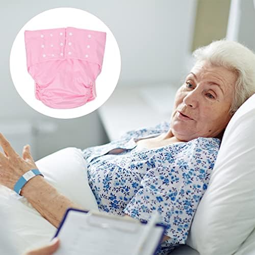 Ucuz Washable Adult Cloth Diaper Nappy: 2 adet Kullanımlık İnkontinans Pantolon Nefes Bez Bebek Bezi Sarar Çift Açılış