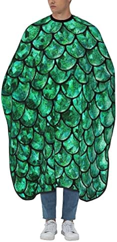 55x66 İnç Polyester Saç Kesme Pelerin Parlak-Yeşil-Pastel-Mermaid Salon Kuaför Pelerin Ayarlanabilir Yapış Kapatma