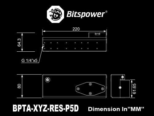 Bıtspower Touchaqua XYZ P5D Pompa / Rezervuar Kombinasyonu, D-RGB BPTA-XYZ-RES-P5D