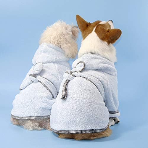 Pet Bornoz, Köpek banyo havlusu Mikrofiber Hızlı Kuruyan Süper Emici Köpek Pijama Kapşonlu Köpek Mont Küçük Orta Köpek