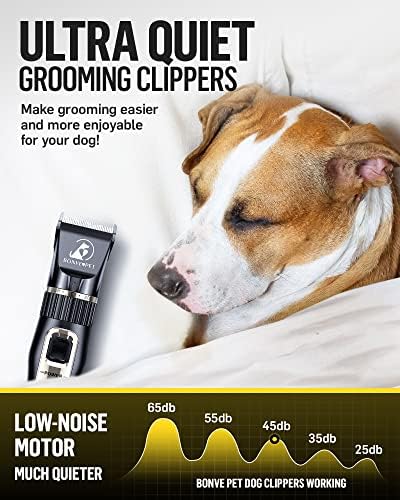 Köpek tımar kiti 2-Hız Düşük Gürültü Köpek Makası Tımar için Şarj Edilebilir Akülü Pet Köpek Saç Bakım Makası Köpek