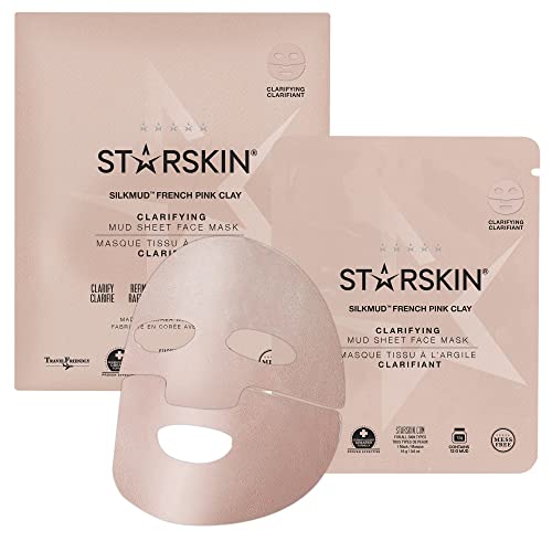 STARSKİN Silkmud Pembe Fransız Kil Arındırıcı Çamur Tabakası Yüz Maskesi-Karışıklık İçermeyen Maske-Gözenekleri Açar