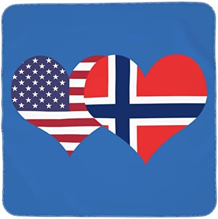 Amerikan Bayrağı ve Norveç Bayrağı Bebek Battaniyesi Alma Battaniye Bebek Yenidoğan Kundak Örtüsü Wrap