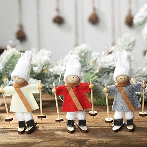 TENDYCOCO 3 ADET Noel Asılı Dekorasyon Kardan Adam Kayak Noel Ağacı Kolye Noel Ev Partisi Dekorasyon için