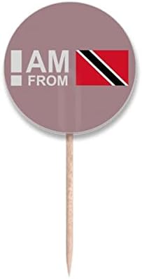 Ben Trinidad Tobago Kürdan Bayrakları Yuvarlak Etiketler Parti Dekorasyon