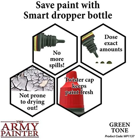 Ordu Ressamı Yeşil Tonlu Mürekkep-Quickshade Yıkama-Masa Üstü Rol Yapma, Tahta Oyunları ve Savaş Oyunları için Toksik
