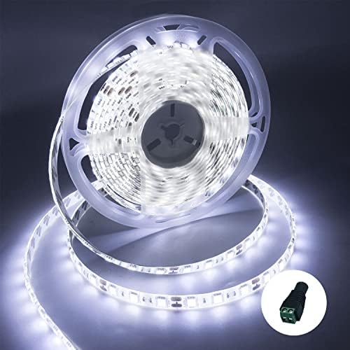 IQMACT LED şerit ışıklar 5050 beyaz 6500K, 12V 300 Adet Esnek Halat bant ışık, yatak odası dolabı, Mutfak, Dolap,