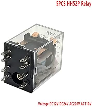 XJIM 5 Pcs Ara Röle HH52P MY2NJ Bobin Genel DPDT Mini Elektromanyetik Röle Anahtarı ile LED 8 Pins AC 110 V 220 V
