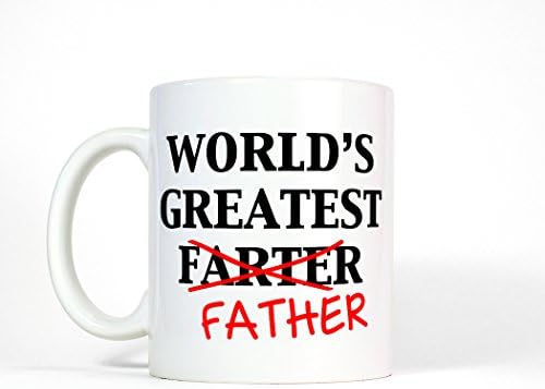 En Kızarmış ekmek dünyanın En Büyük Osuruk Babası Komik Seramik Kahve Kupa, 11 oz, Beyaz