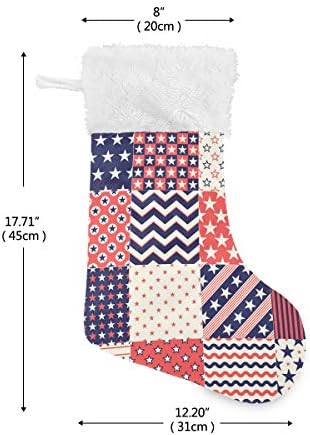 PİMİLAGU Yıldız Bağımsızlık Günü Noel Çorap 1 Paket 17.7, asılı Çorap Noel Dekorasyon için