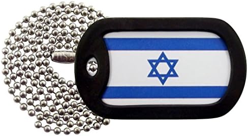 Etiket-Z Askeri Künyeler-İsrail Bayrağı-İsrail Bayrağı - Davut Yıldızı Künyesi Kolye
