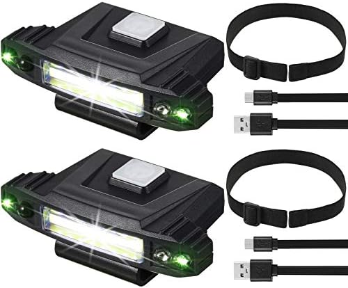 2 Adet Ultra Parlak Mini led klips üzerinde kep lambası USB Şarj Edilebilir Hareket Sensörü Şapka vizör ışığı Su Geçirmez
