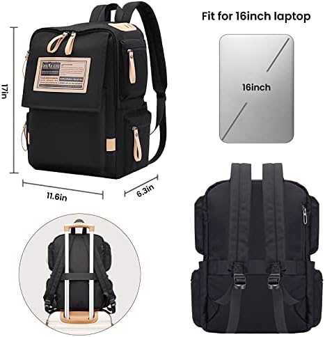 UZUN TATİL 15.6 İnç Laptop Sırt Çantası Su Geçirmez Siyah Sırt Çantası Hafif Rahat Sırt Çantası Laptop Sırt Çantaları