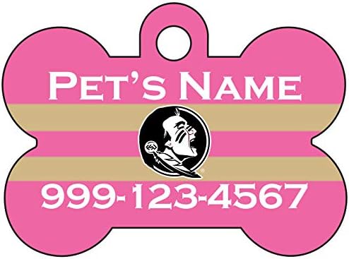 uDesignUSA Georgia Bulldog Kişiselleştirilmiş Pembe Köpek Etiketi Evcil Hayvanınızın Adı ve Numarası ile Evcil Hayvan
