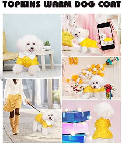 Topkins Köpek Elbise, Kadın Köpek Soğuk Hava Ceket Köpek Kış Ceket, sıcak Köpek Snowsuit Köpek Kış Giysileri Küçük
