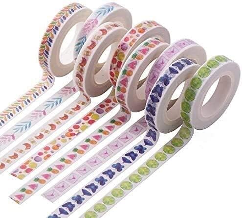 ZJFF 4 adet Kağıt Karalama Defteri Sticker Dekoratif El Sanatları Bant Kendinden Yapışkanlı Washi Bant DIY Renk Dekoratif