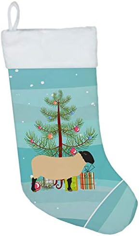 Caroline'ın Hazineleri BB9339CS Suffolk Koyun Noel Noel Çorabı, Çamurcun, Şömine Asılı Çoraplar Noel Sezonu Parti