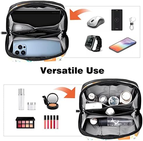 Taşıma çantası Seyahat kılıf çanta USB kablo düzenleyici Cep Aksesuar Fermuar Cüzdan, Karikatür Hayvan Tilki Kirpi