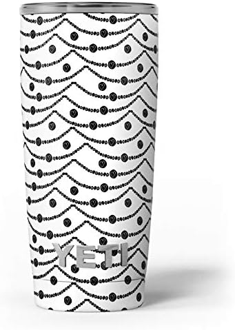 Tasarım Skinz Kayrak Siyah Küçük Kalpler Powerlines - Cilt Çıkartması Vinil Wrap Kiti ile Uyumlu Yeti Rambler Soğutucu
