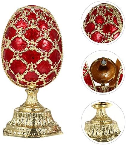 ABOOFAN Faberge Yumurta Menteşeli Takı Biblo Kutusu Rus Yumurta Benzersiz Paskalya Günü Hediye Ev Dekor eski Ev Dekor