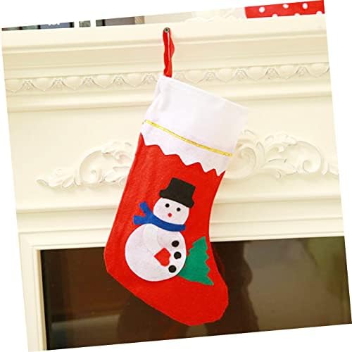 Abaodam 4 pcs Santa Mevcut Çuval Chrismas Çorap noel ev dekorasyonu Çanta Noel Şeker Çanta Çorap Noel Asılı Hediye