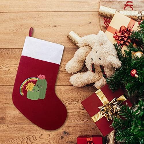 Karikatür Kaktüsler Kaktüs Noel Çorap Çorap Peluş Şömine Asılı Noel Ağacı Ev Dekorasyonu için