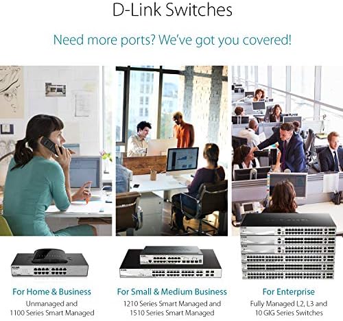 D-Link Ethernet Anahtarı, 8 Portlu Gigabit Tak ve Çalıştır Kompakt Tasarım Fansız Masaüstü (DGS-1008G), Siyah