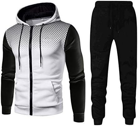FSAHJKEE Mens Programı Ceket, Kış Sıcak Palto Kapitone Kapüşonlu Puantiyeli Athleisure Spor Takım Elbise Düzenli Parka