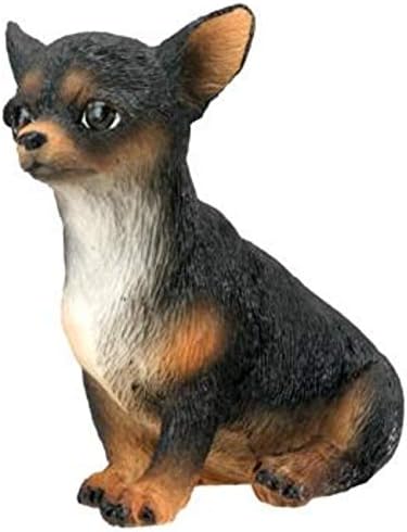 Chihuahua Köpek / Köpek (Siyah) - Koleksiyon Heykelcik Heykeli Heykel