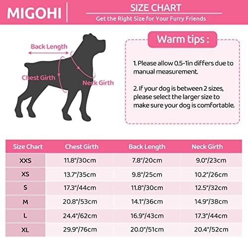 Kış için MIGOHI Köpek Polar Yelek, Tasma için D Halkalı Sıcak Köpek Kaban Kazak, Küçük Orta Köpekler için Fermuarlı