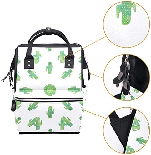 GUEROTKR Seyahat Sırt Çantası, Bebek Bezi Çantası Sırt Çantası, Bebek bezi Sırt çantası, soyut yeşil bitki deseni