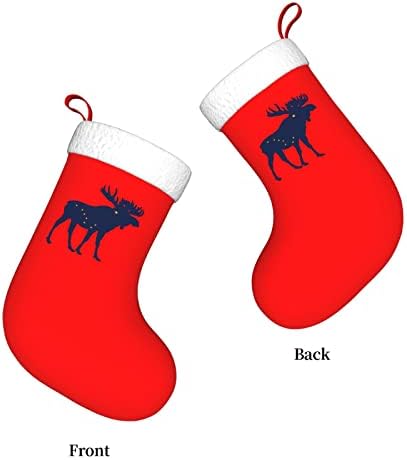 CUTEDWARF Alaska Eyalet Geyik Bayrağı Noel Çorap Noel Ağacı Süsleri Noel Çorap Noel Tatili Parti Hediyeler için 18