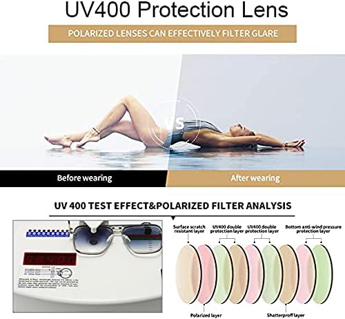 Dollger Kare havacı güneş gözlükleri Erkekler ve Kadınlar için Moda Metal Vintage Degrade Shades Güneş Gözlüğü UV400