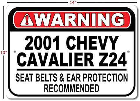 2001 01 Chevy Cavalier Z24 Emniyet Kemeri Tavsiye Hızlı Araba İşareti, Metal Garaj İşareti, Duvar Dekoru, GM Araba
